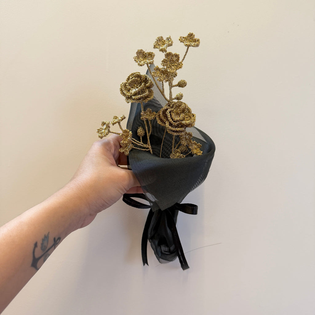 Set of Zari Ruhani and Gul Blooms Set of 2 Bouquet by Ikriit'm with bouquet, Decor at Kamakhyaa for sustainable fashion