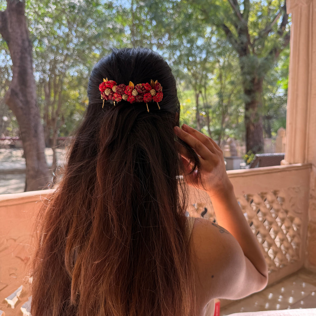 Zari Roses Hair Comb by Ikriit'm with Comb at Kamakhyaa for sustainable fashion