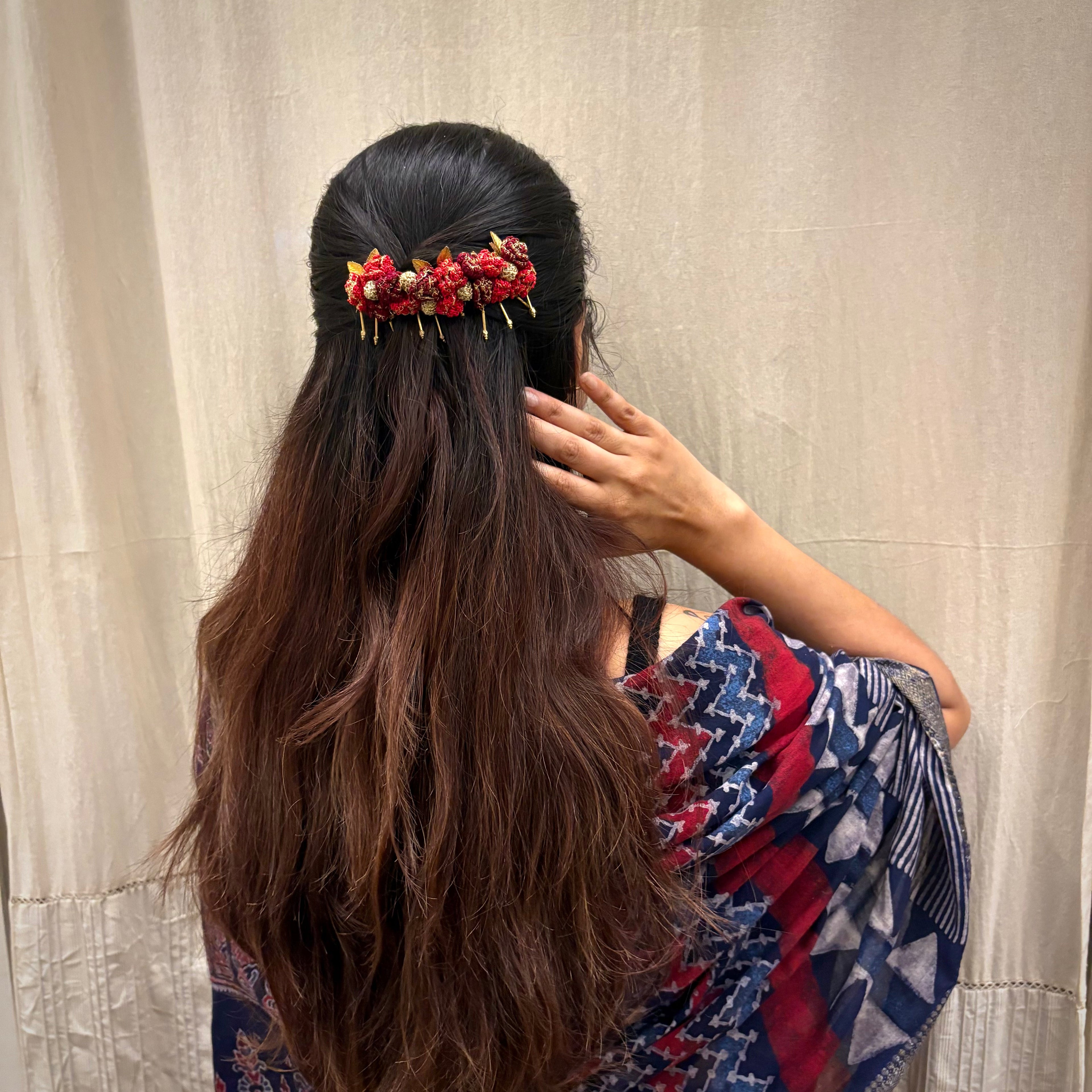 Zari Roses Hair Comb by Ikriit'm with Comb at Kamakhyaa for sustainable fashion