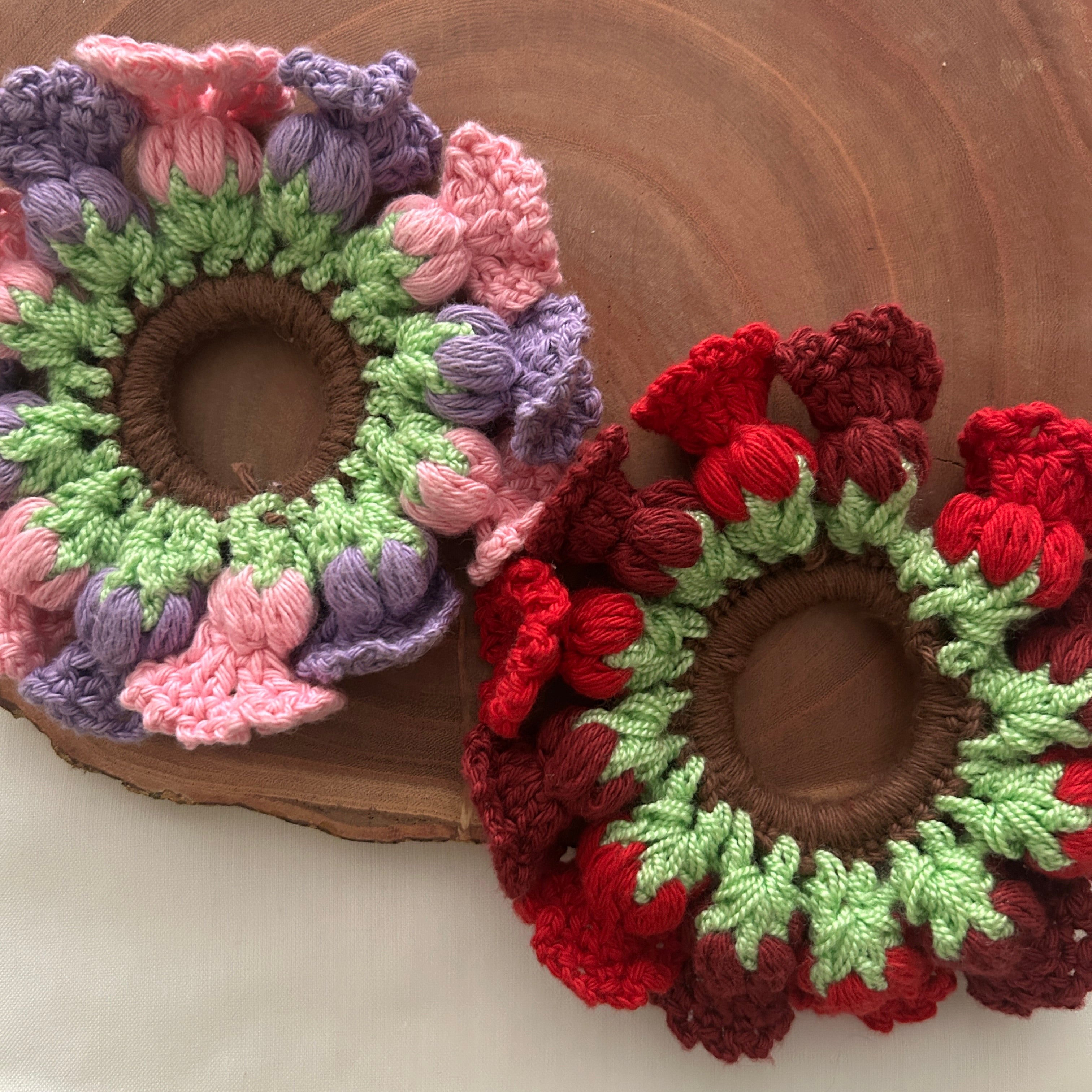 The Tulip Pair Scrunchie by Ikriit'm with at Kamakhyaa for sustainable fashion