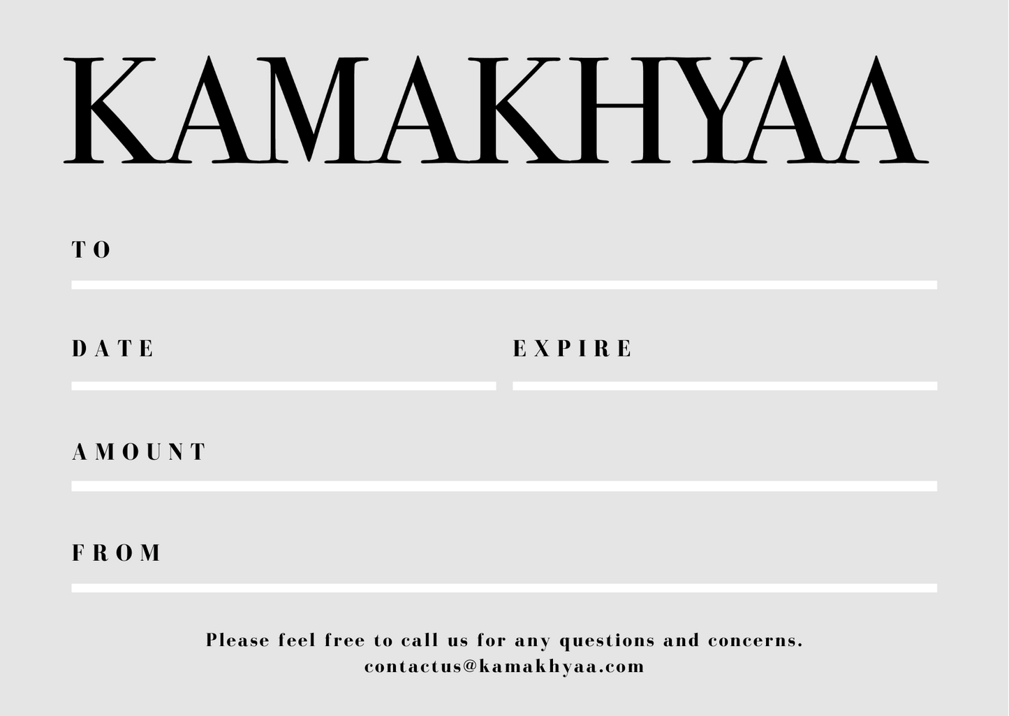KKY Gift Card by Kamakhyaa with gift card at Kamakhyaa for sustainable fashion