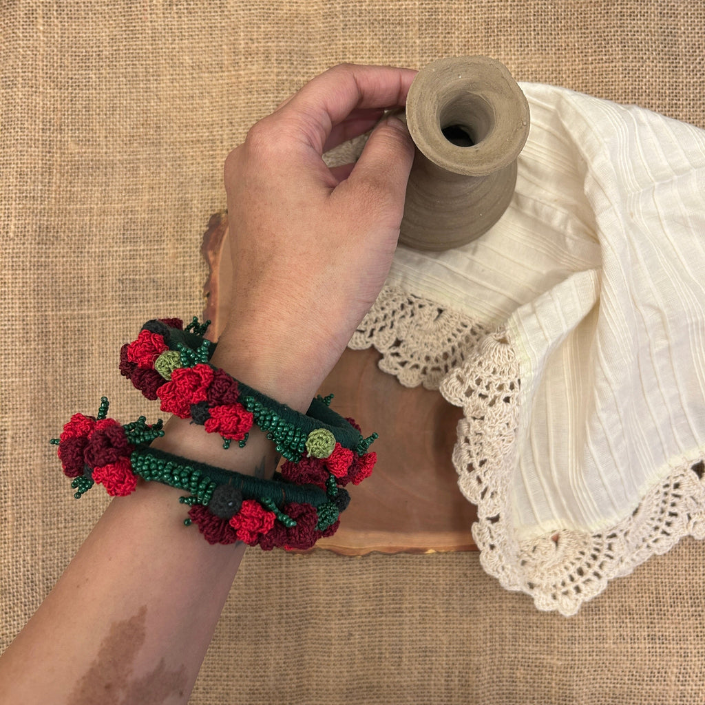 Ruhani Bangles Set of Two by Ikriit'm with Bangle at Kamakhyaa for sustainable fashion