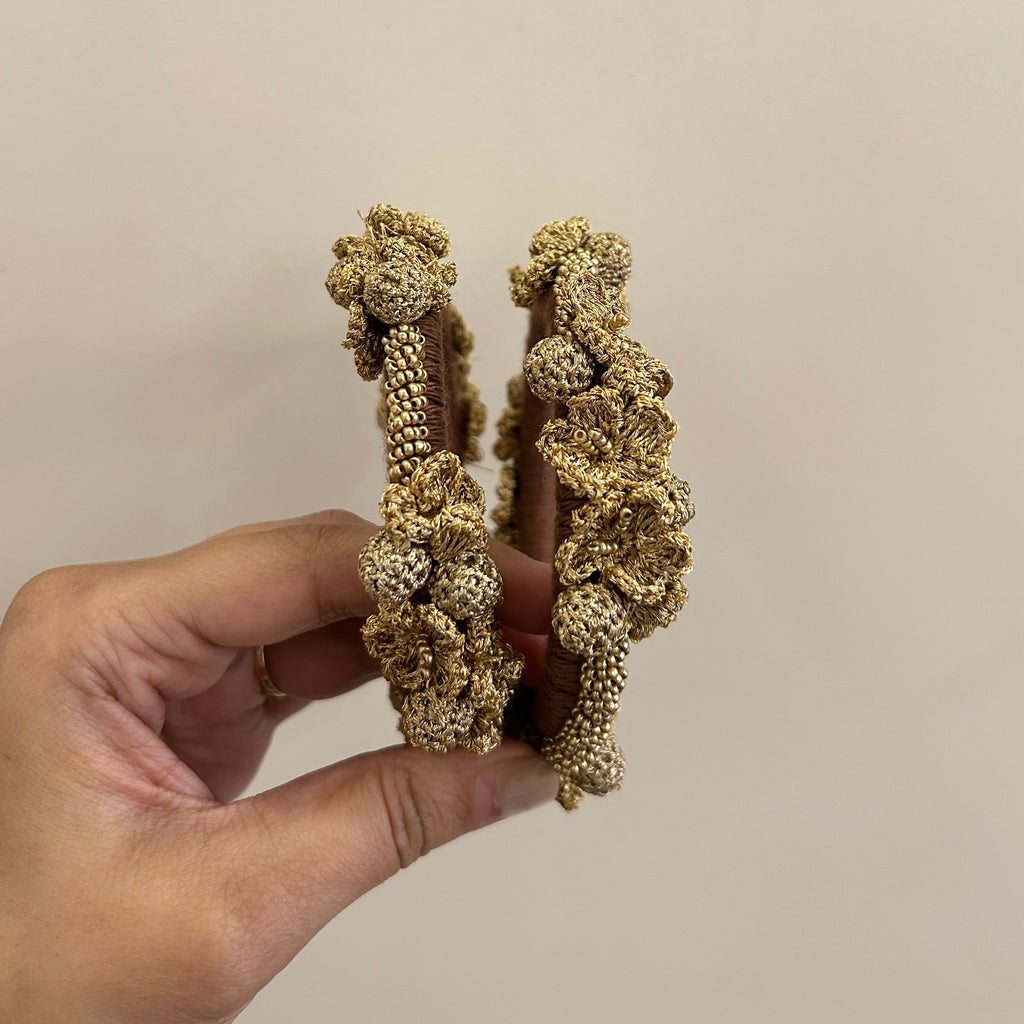 Sunheri Bangles Set of Two by Ikriit'm with Bangle at Kamakhyaa for sustainable fashion