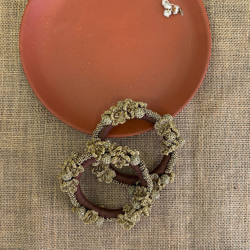 Sunheri Bangles Set of Two by Ikriit'm with Bangle at Kamakhyaa for sustainable fashion