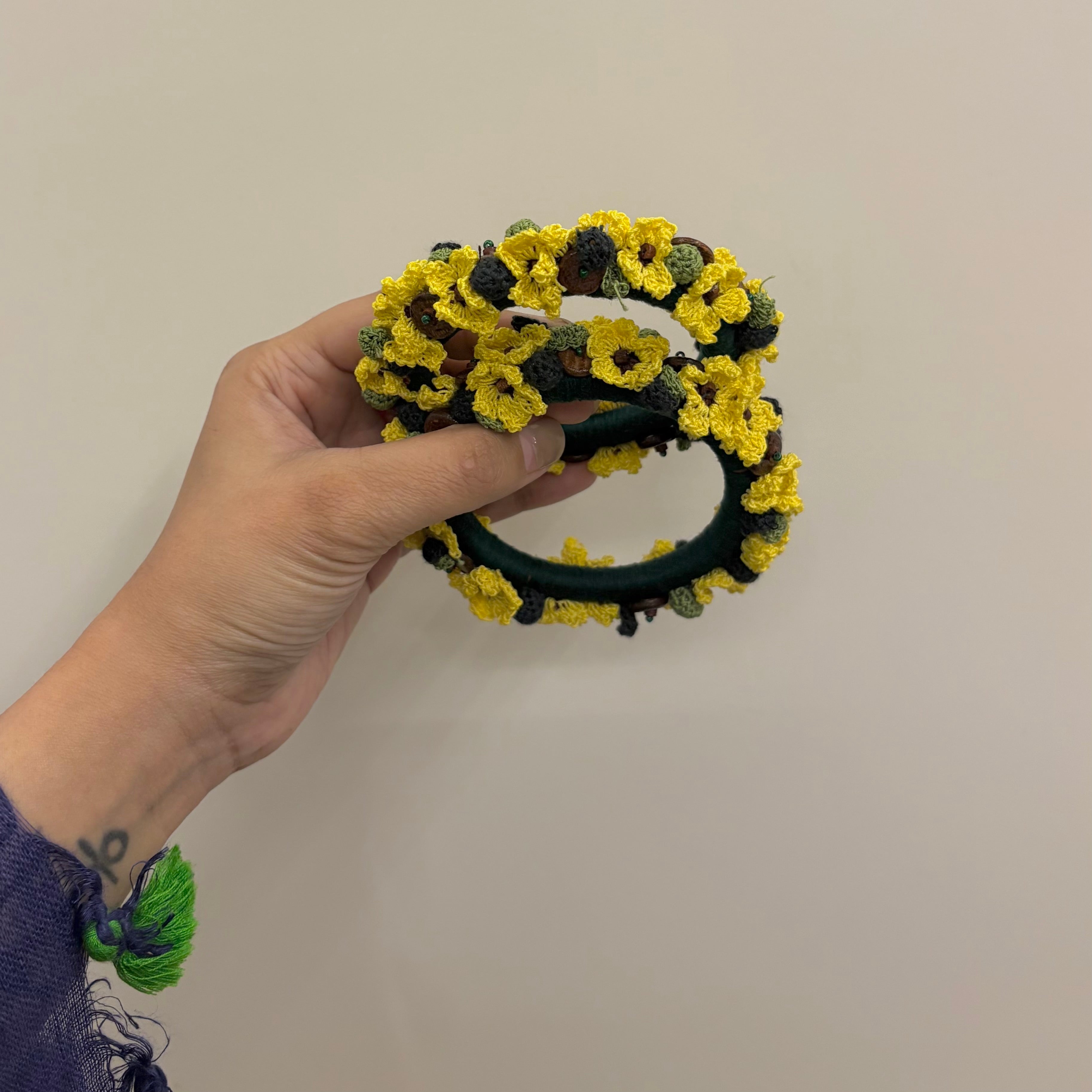 Surajmukhi Bangles Set of Two by Ikriit'm with Bangle at Kamakhyaa for sustainable fashion