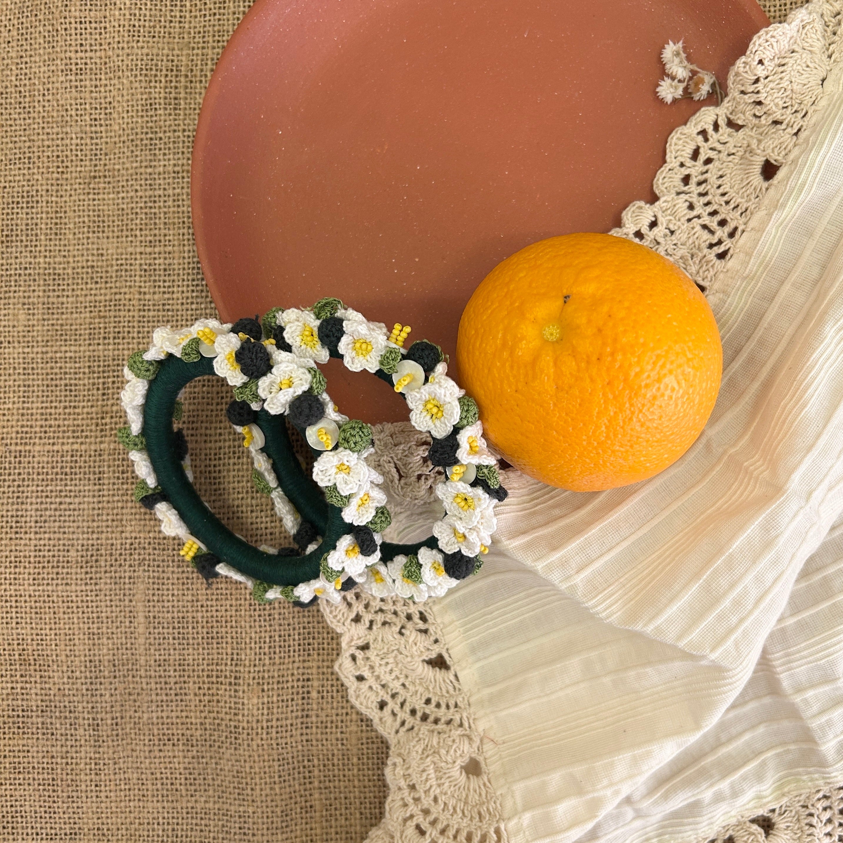 Safed Noor Bangles Set of Two by Ikriit'm with Bangle at Kamakhyaa for sustainable fashion