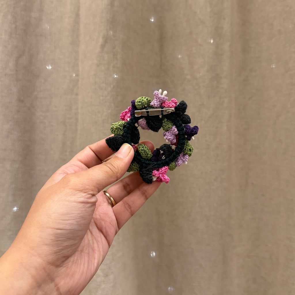 Guldasta Brooch by Ikriit'm with brooch at Kamakhyaa for sustainable fashion