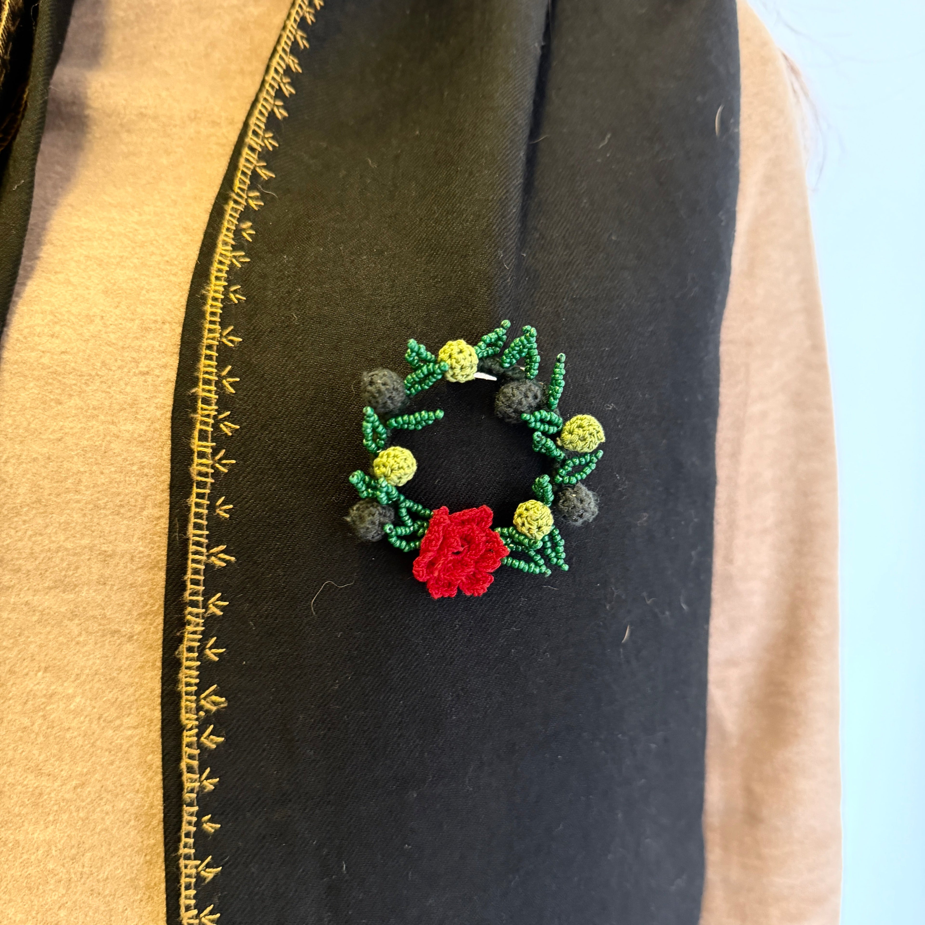 Ruhani Brooch by Ikriit'm with brooch at Kamakhyaa for sustainable fashion