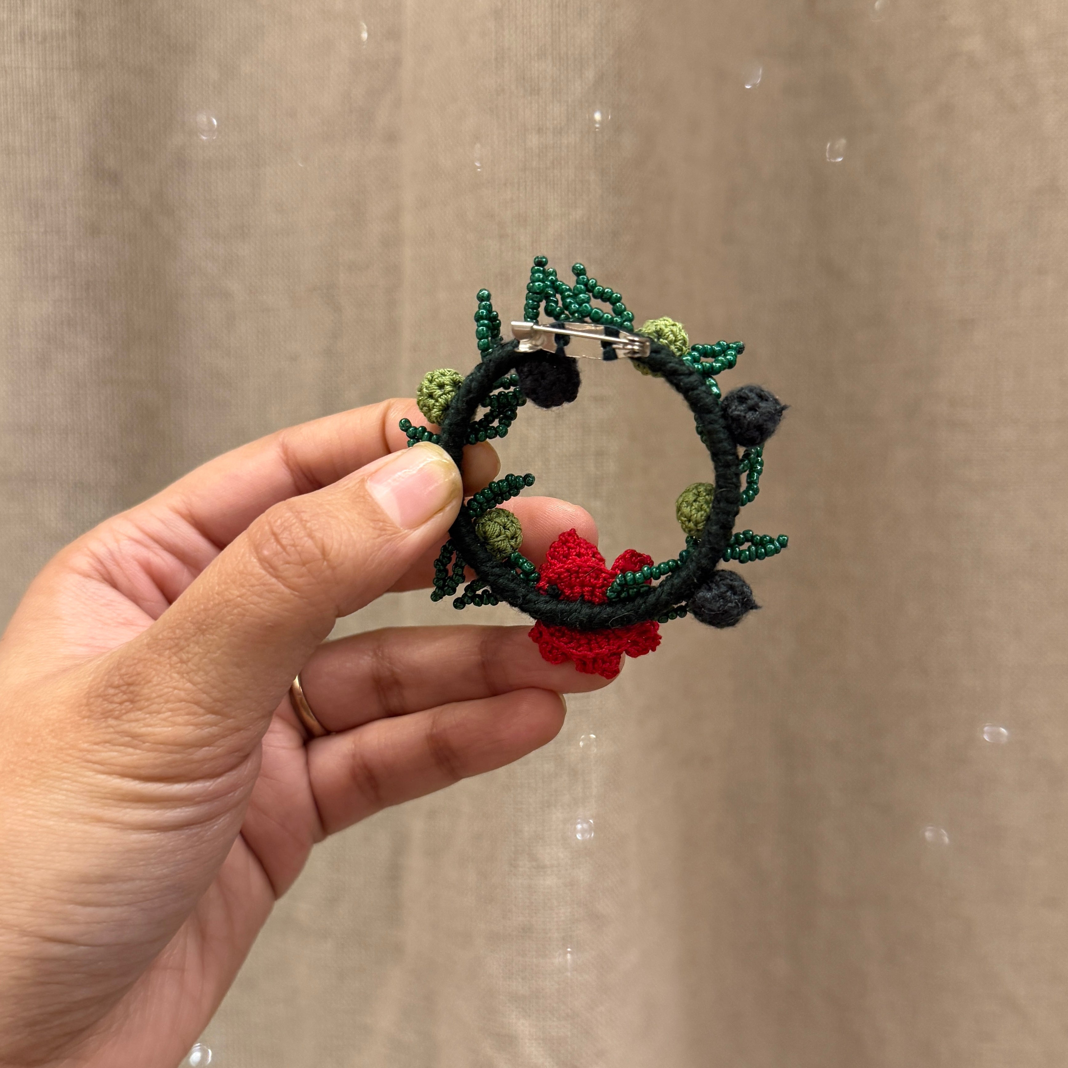 Ruhani Brooch by Ikriit'm with brooch at Kamakhyaa for sustainable fashion