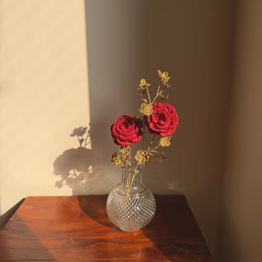 Zari Ruhani Blooms by Ikriit'm with bouquet, Decor at Kamakhyaa for sustainable fashion
