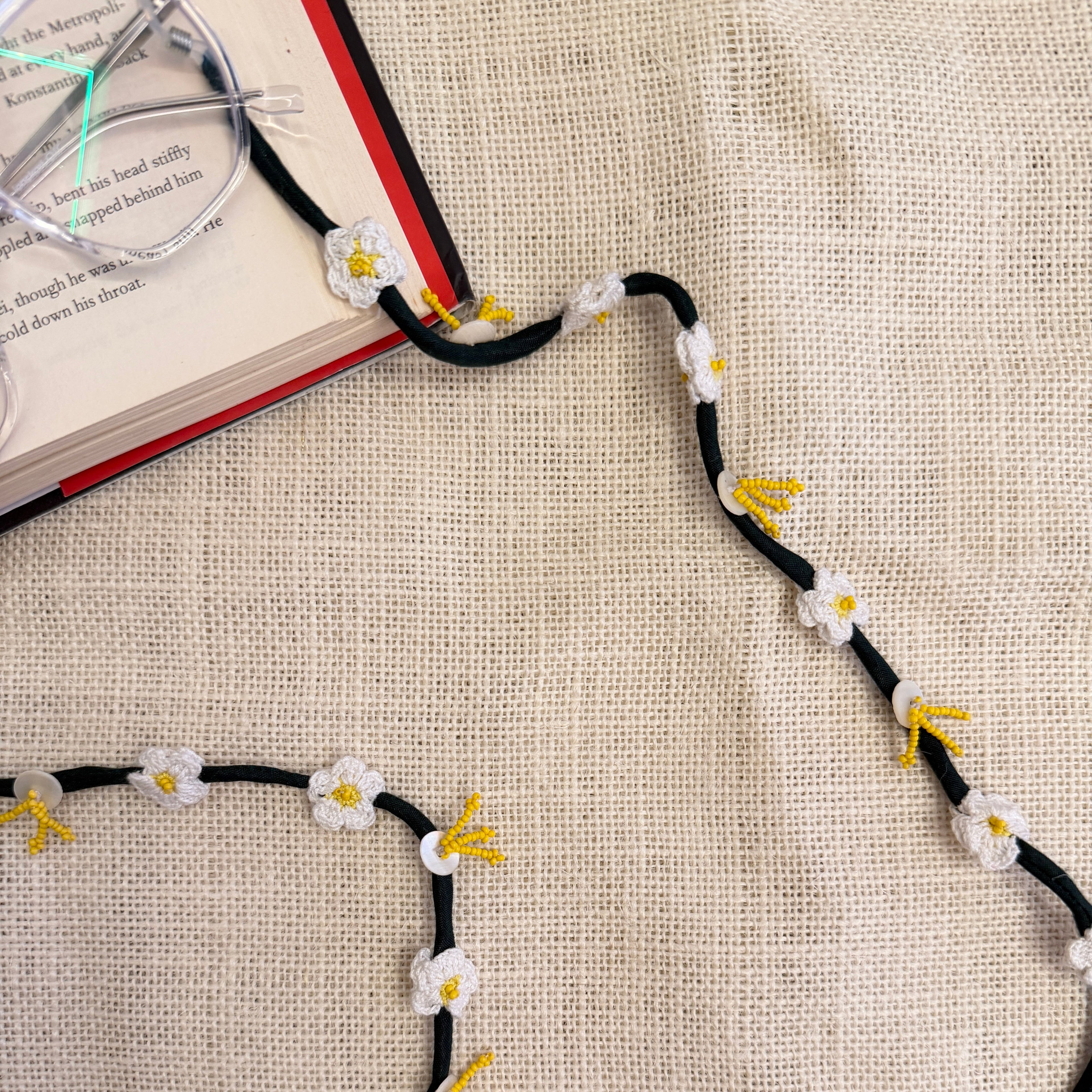 Safed Phool Specs String by Ikriit'm with Specs Strings at Kamakhyaa for sustainable fashion