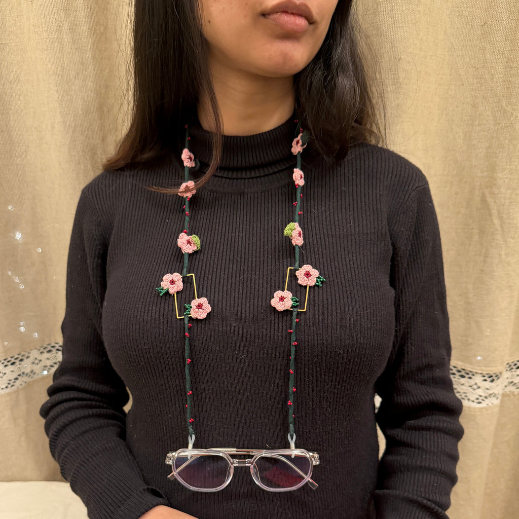 Gulabi Phool Specs String by Ikriit'm with Specs Strings at Kamakhyaa for sustainable fashion