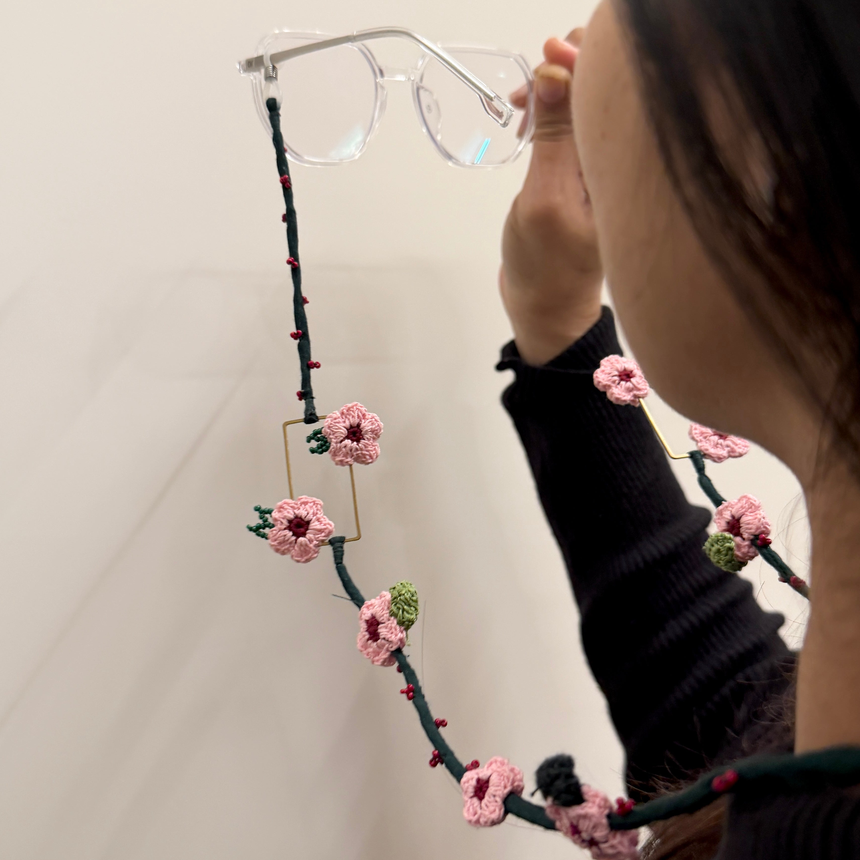 Gulabi Phool Specs String by Ikriit'm with Specs Strings at Kamakhyaa for sustainable fashion