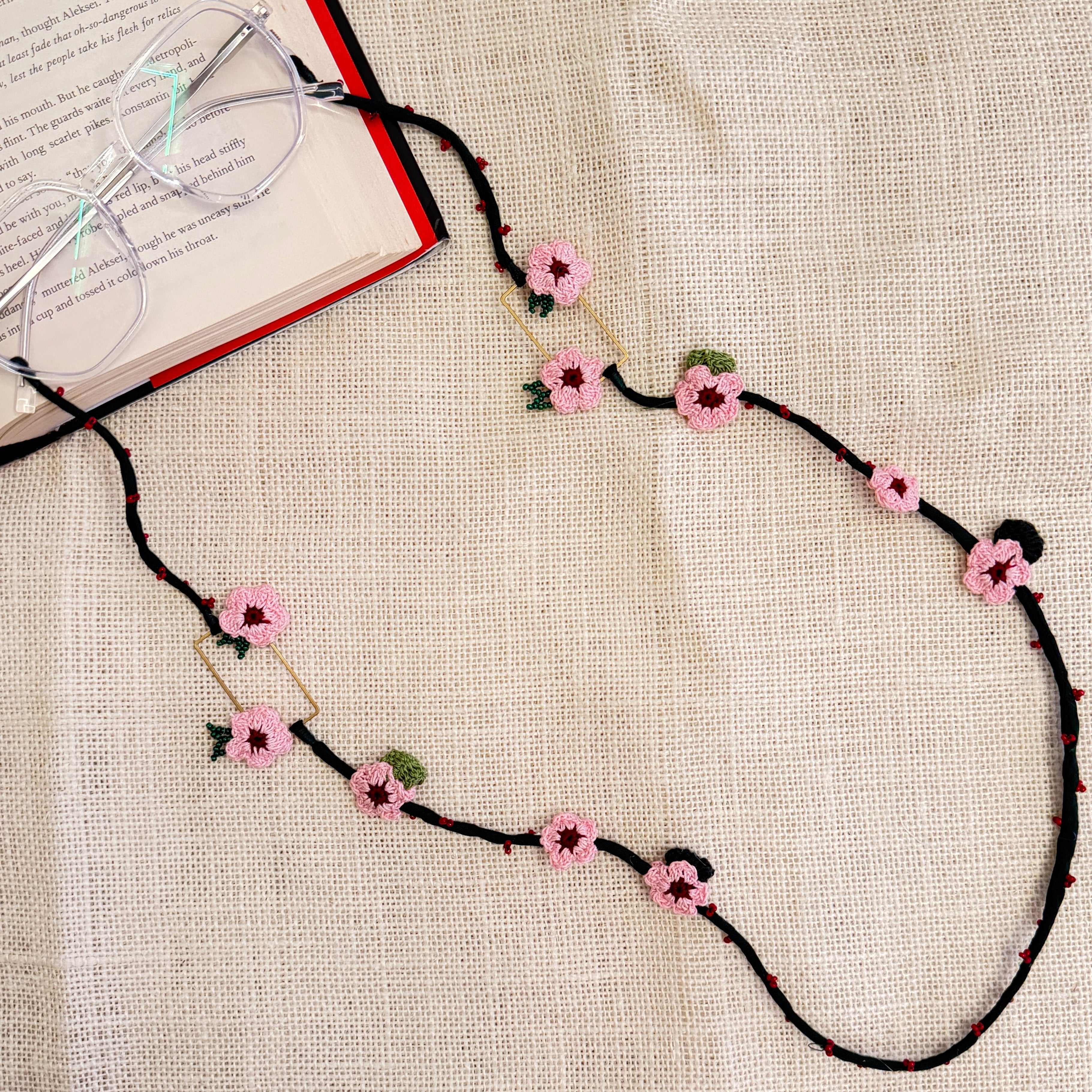 Gulabi Phool Specs String by Ikriit'm with Specs Strings at Kamakhyaa for sustainable fashion