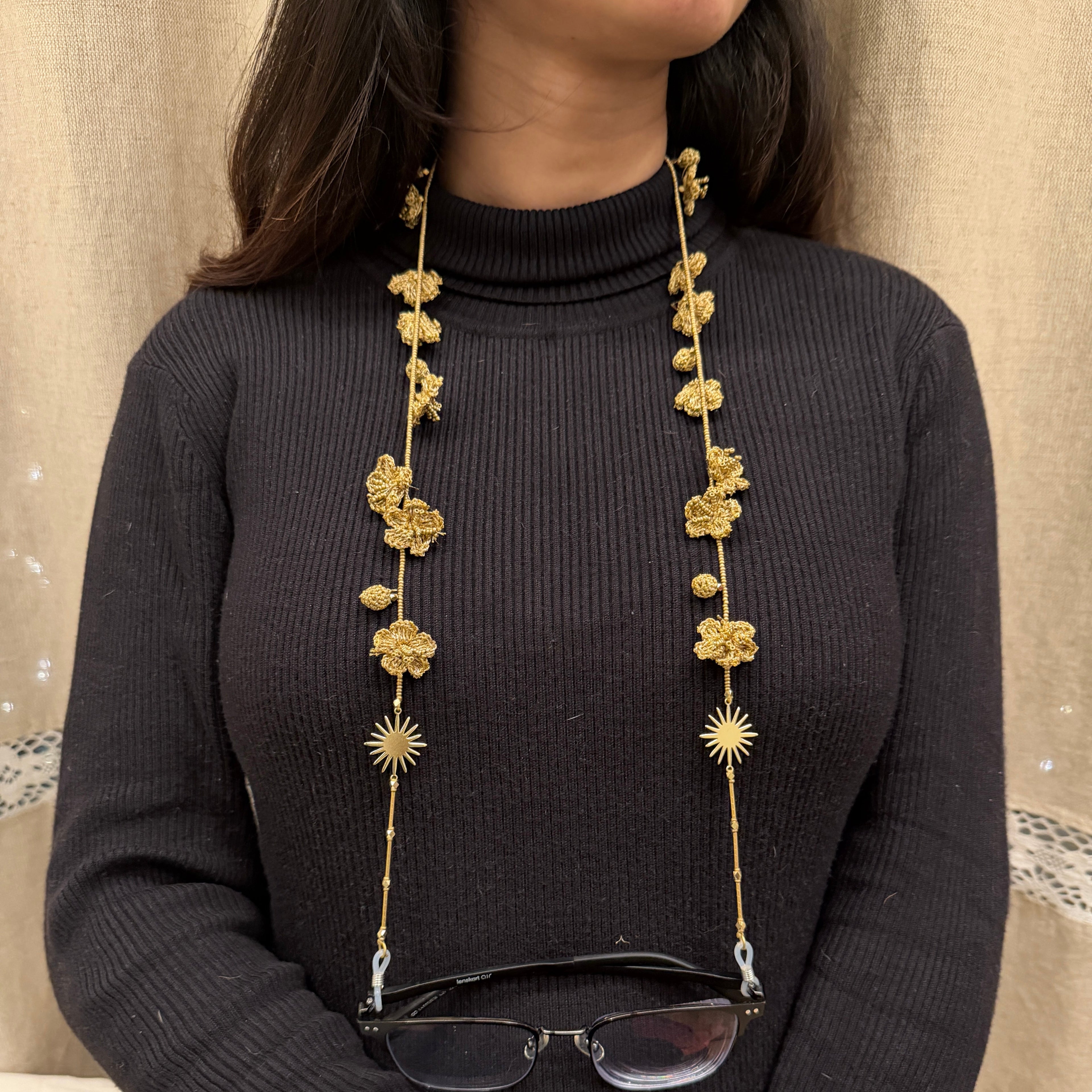 Sunheri Phool Specs String by Ikriit'm with Specs Strings at Kamakhyaa for sustainable fashion