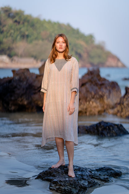 Organic Dye Free-size Summer Dress by Krushnachuda with at Kamakhyaa for sustainable fashion