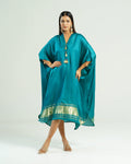 Kaftan Kutch - Aquamarine/ Gold - Mayura Kumar