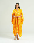 Kaftan Bandhej - Mustard / Gold - Mayura Kumar