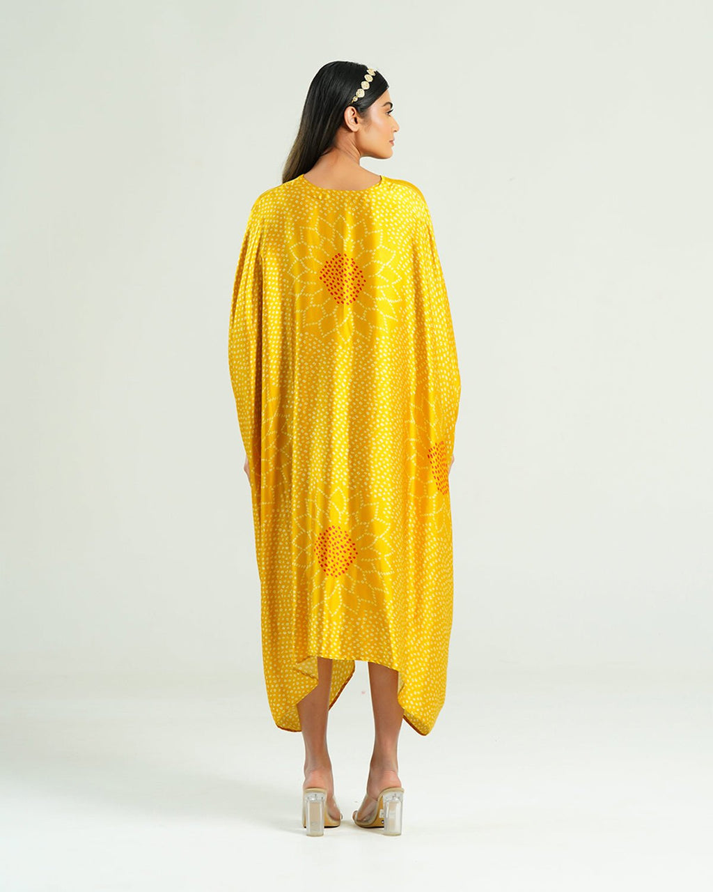 Kaftan Bandhej - Yellow / Gold - Mayura Kumar
