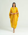 Kaftan Bandhej - Yellow / Gold - Mayura Kumar