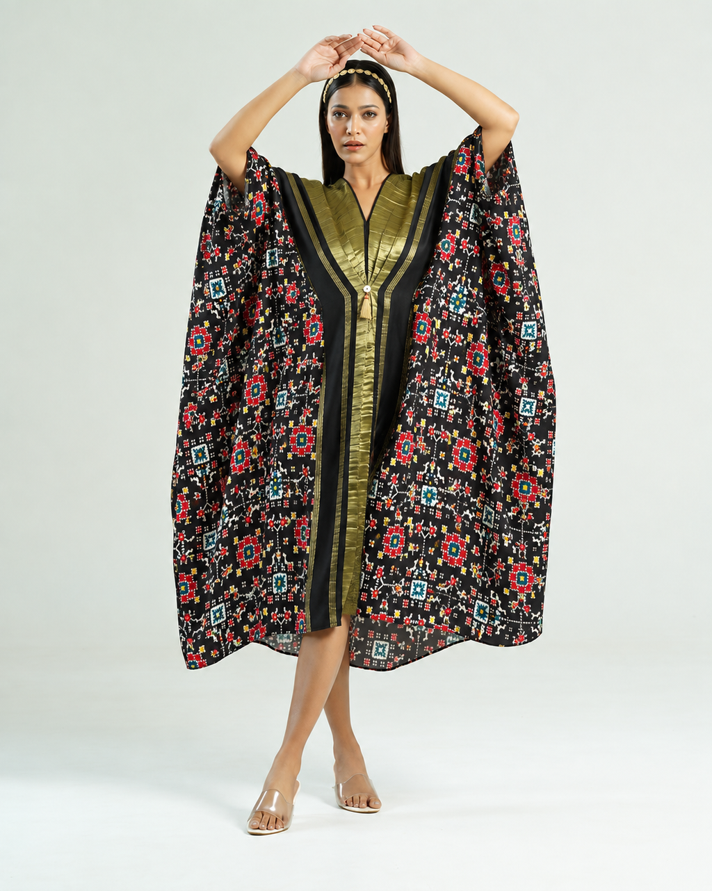 Kaftan Patola - Black/Gold - Mayura Kumar