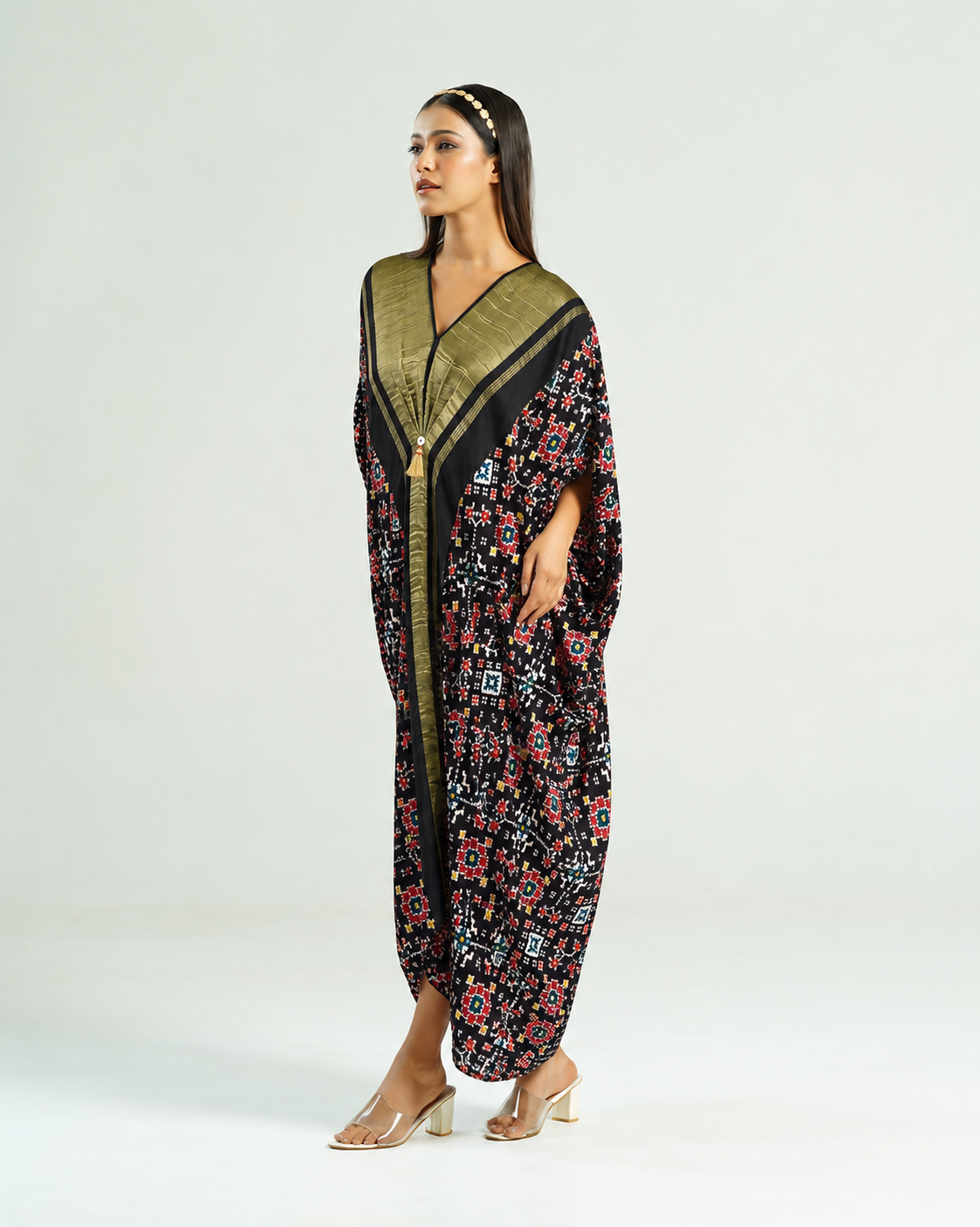 Kaftan Patola - Black/Gold - Mayura Kumar