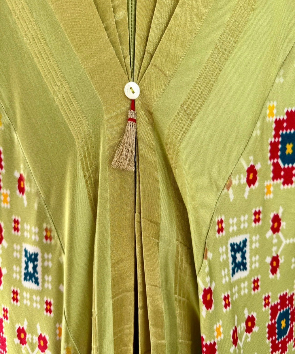 Kaftan Patola - Fresh Green /Gold - Mayura Kumar