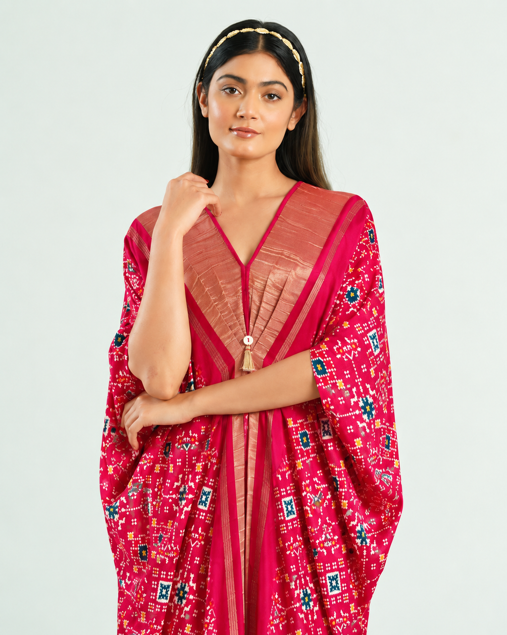 Kaftan Patola - Fuchsia Rani/Gold - Mayura Kumar