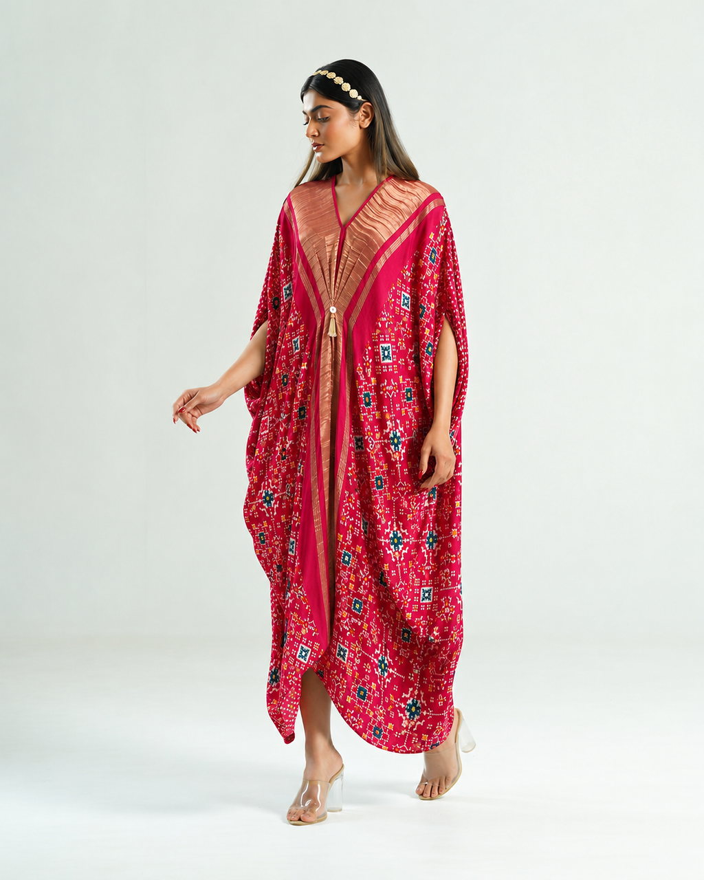 Kaftan Patola - Fuchsia Rani/Gold - Mayura Kumar