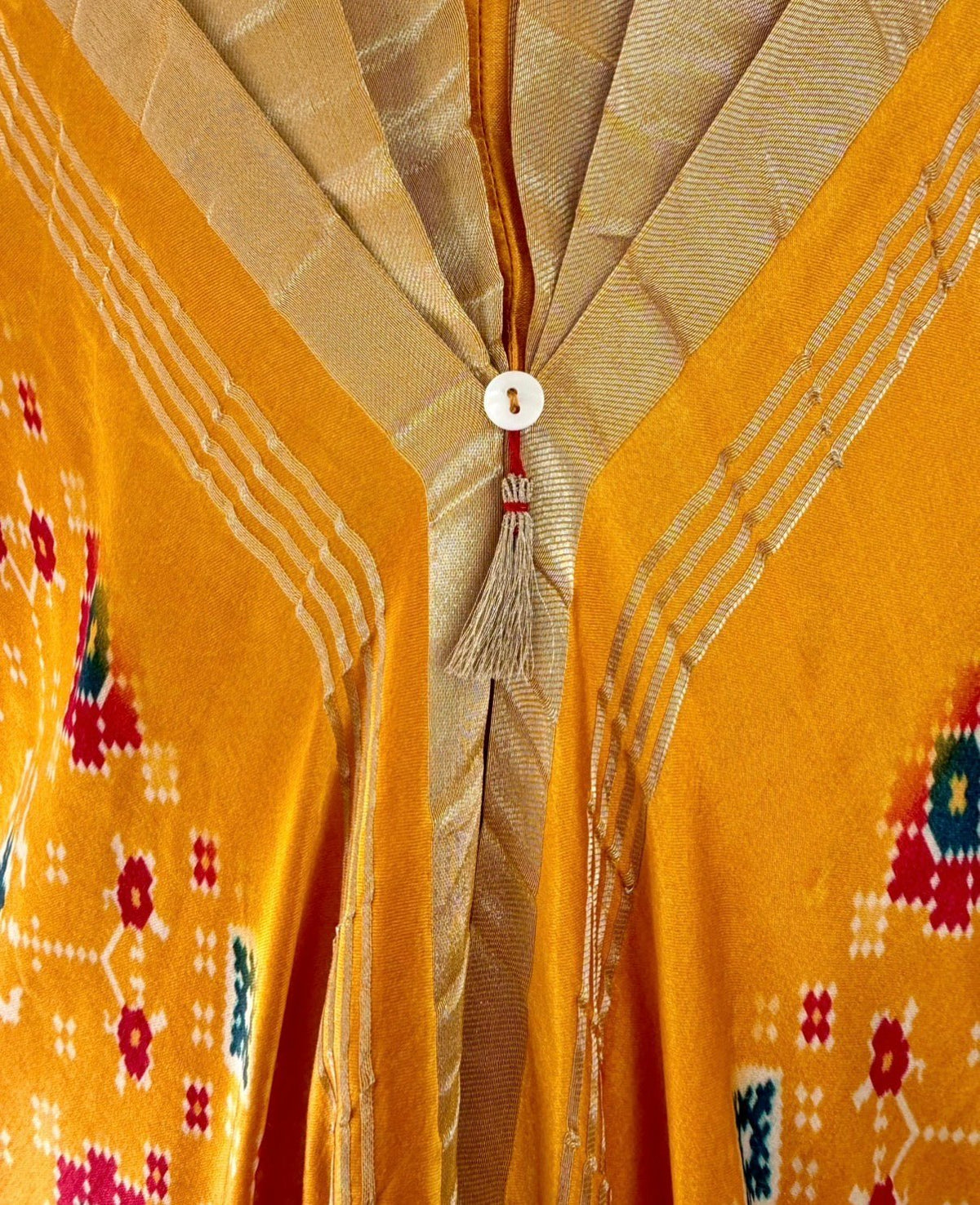 Kaftan Patola - Mustard/Gold - Mayura Kumar