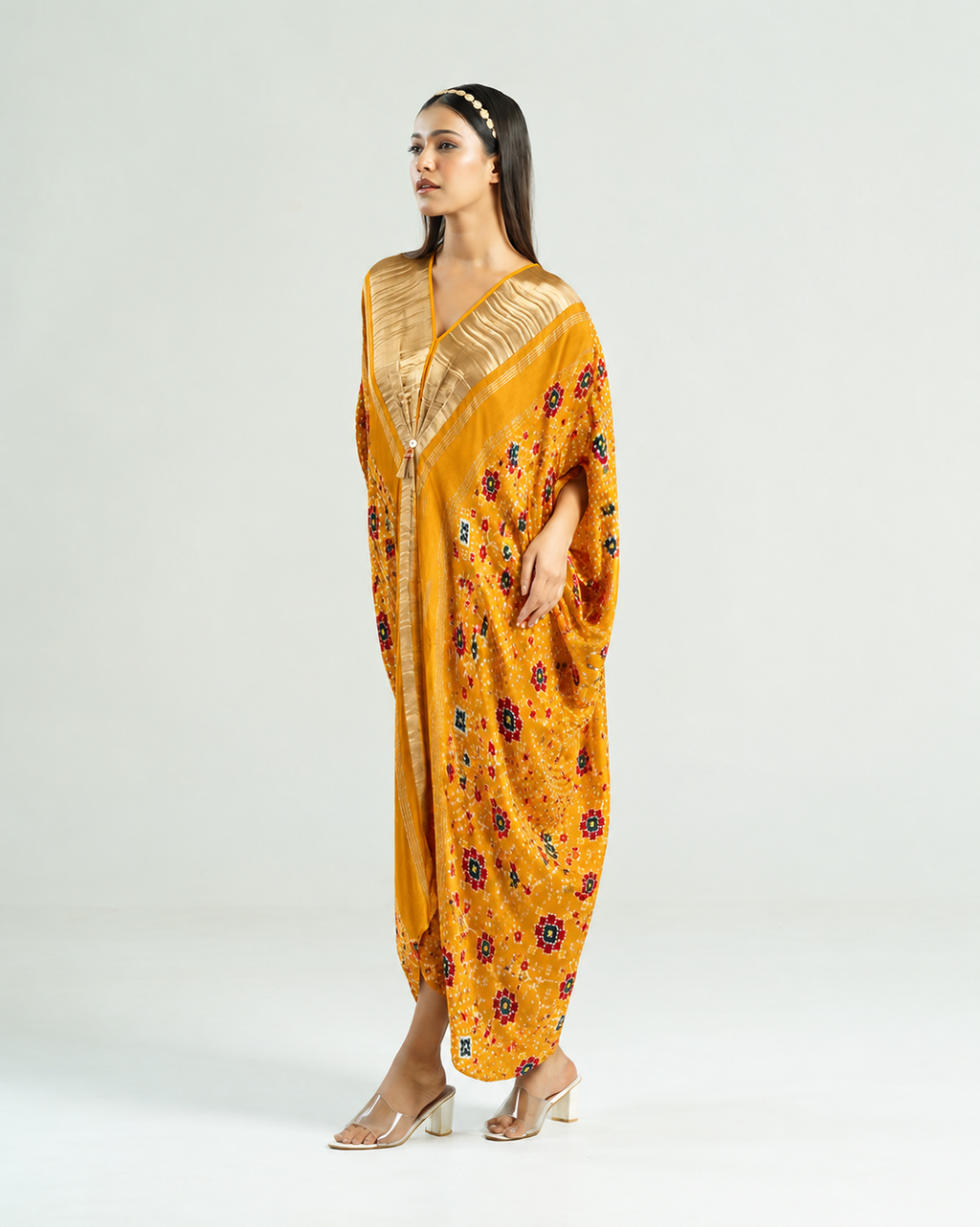 Kaftan Patola - Mustard/Gold - Mayura Kumar