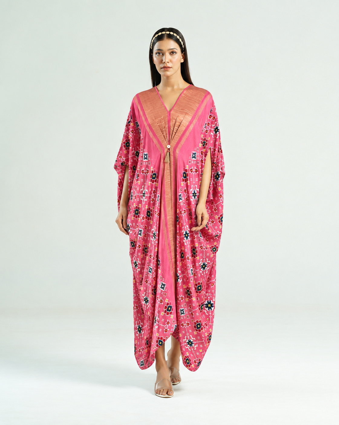 Kaftan Patola - Pink/Gold - Mayura Kumar
