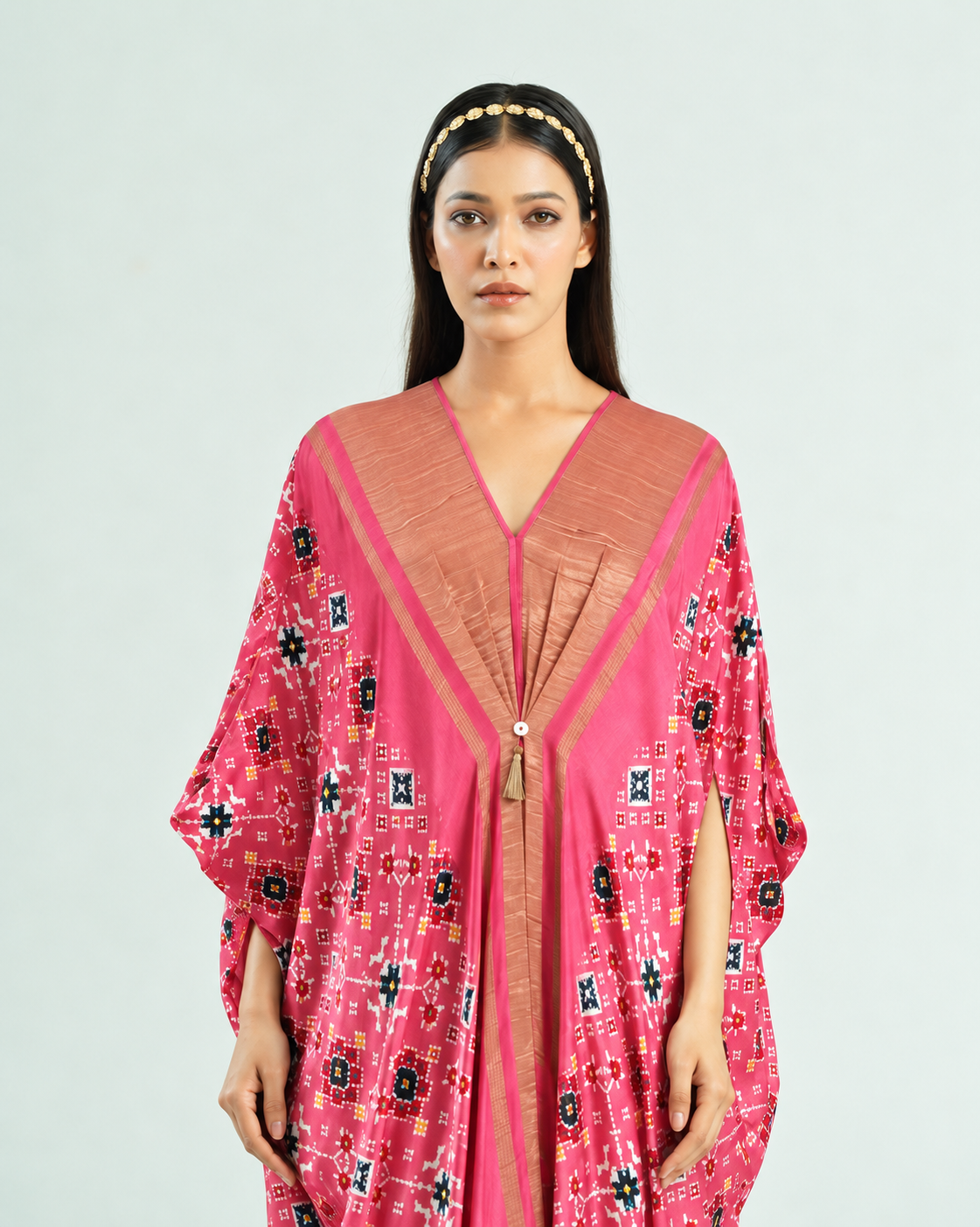 Kaftan Patola - Pink/Gold - Mayura Kumar