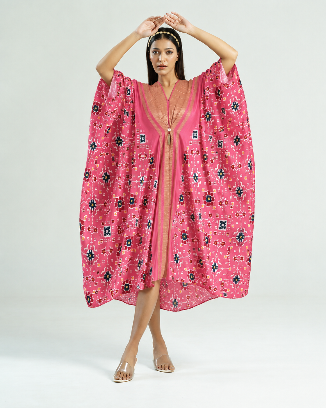 Kaftan Patola - Pink/Gold - Mayura Kumar