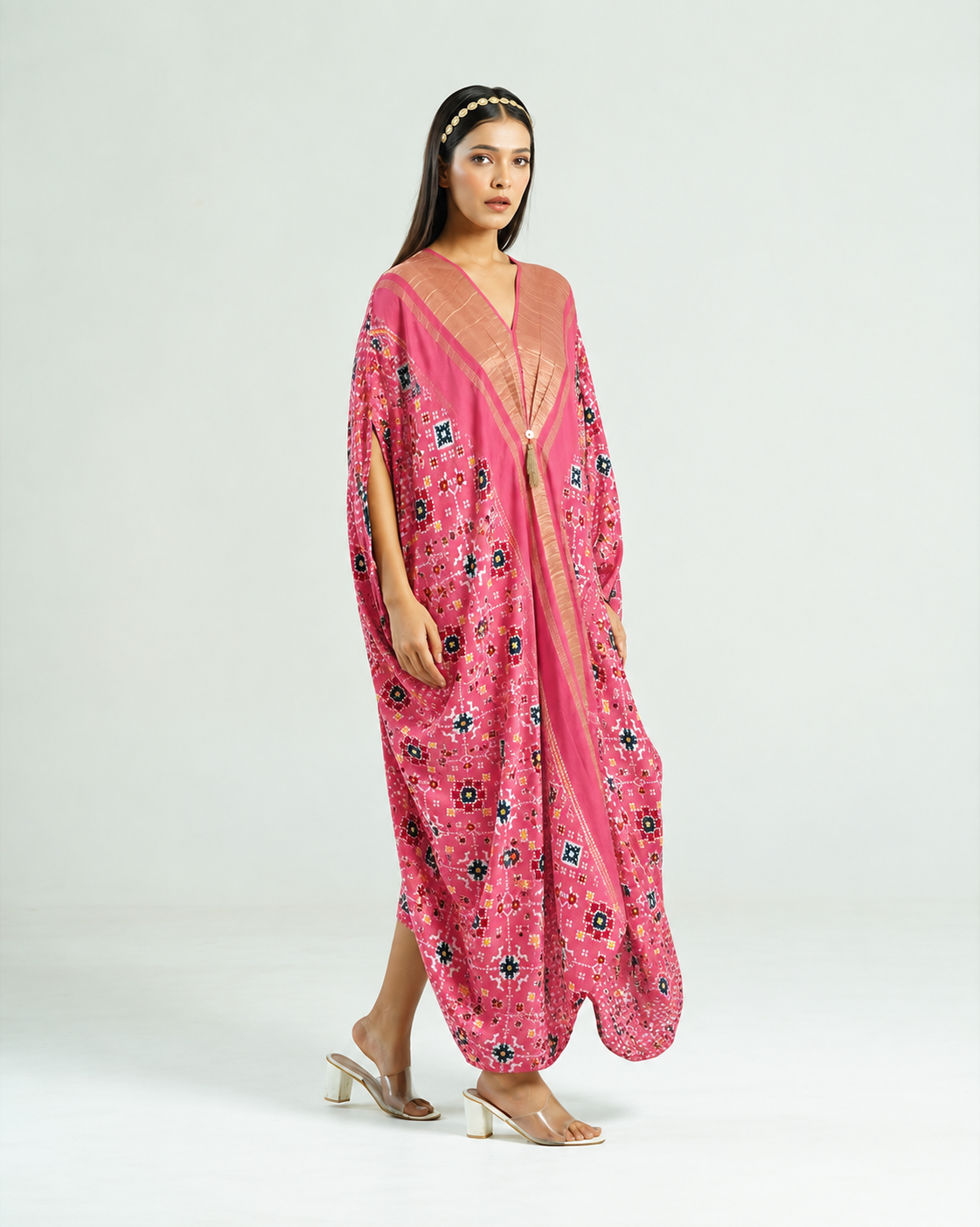 Kaftan Patola - Pink/Gold - Mayura Kumar