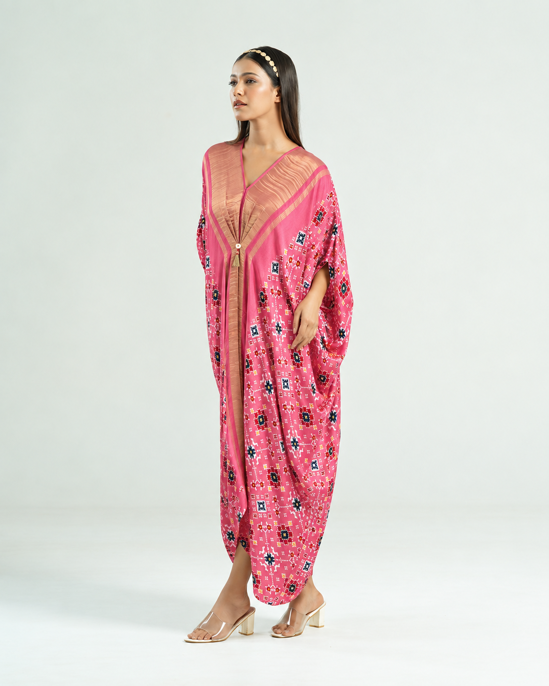 Kaftan Patola - Pink/Gold - Mayura Kumar
