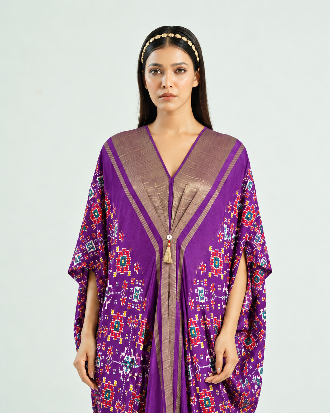 Kaftan Patola - Purple/Gold - Mayura Kumar