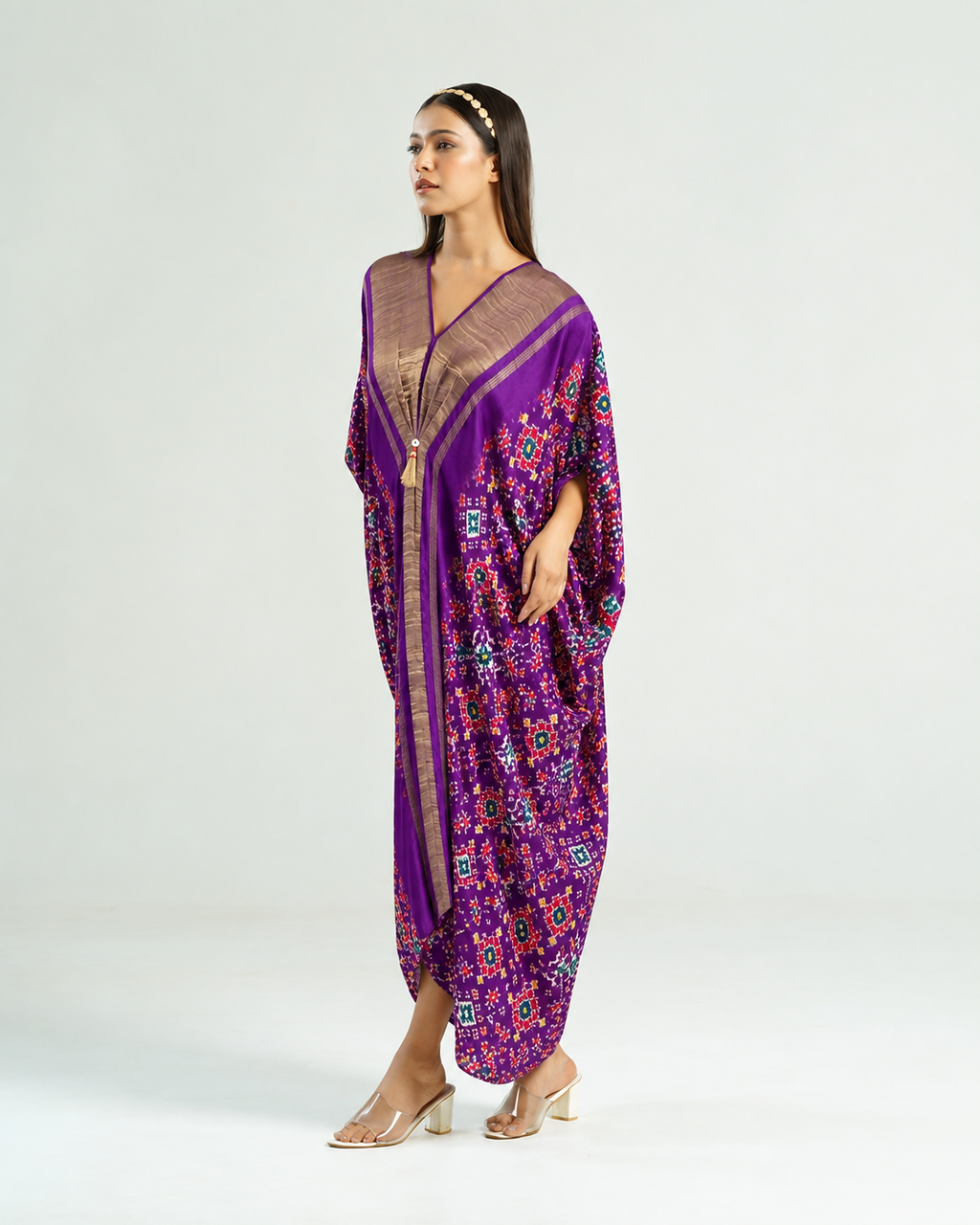 Kaftan Patola - Purple/Gold - Mayura Kumar