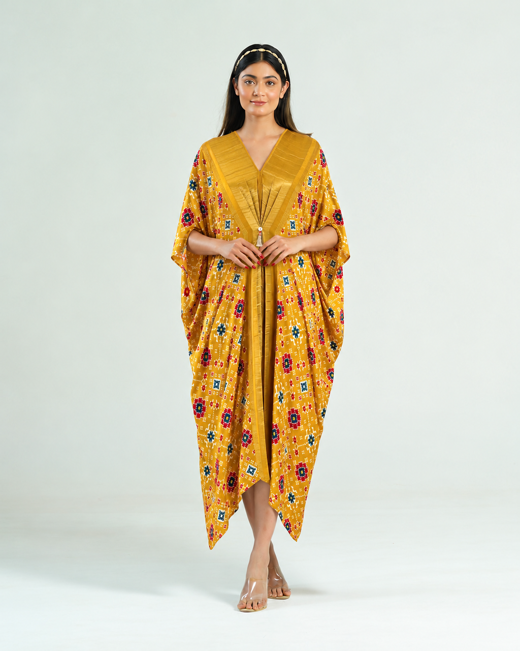 Kaftan Patola - Yellow/Gold - Mayura Kumar