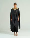 Kurta Set Bandhej - Black / Ivory / Gold - Mayura Kumar