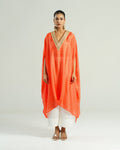 Kurta Set Bandhej - Orange / Ivory / Gold - Mayura Kumar