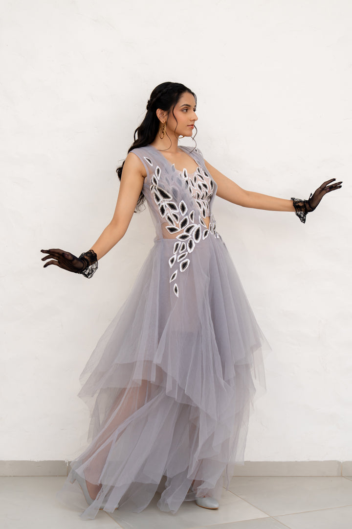 Daphne by Chambray & Co. with Artisanal Wear, Dresses, Eco Fashion, Handcrafted at Kamakhyaa for sustainable fashion