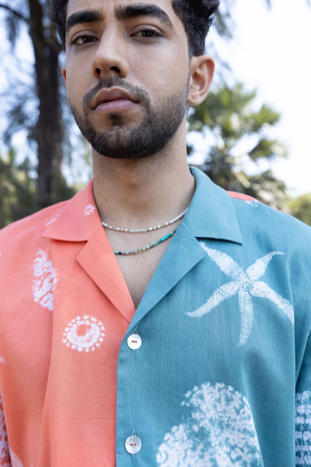 Two-Tone Moana Shirt by anushé pirani with Menswear, T-Shirts & Shirts at Kamakhyaa for sustainable fashion