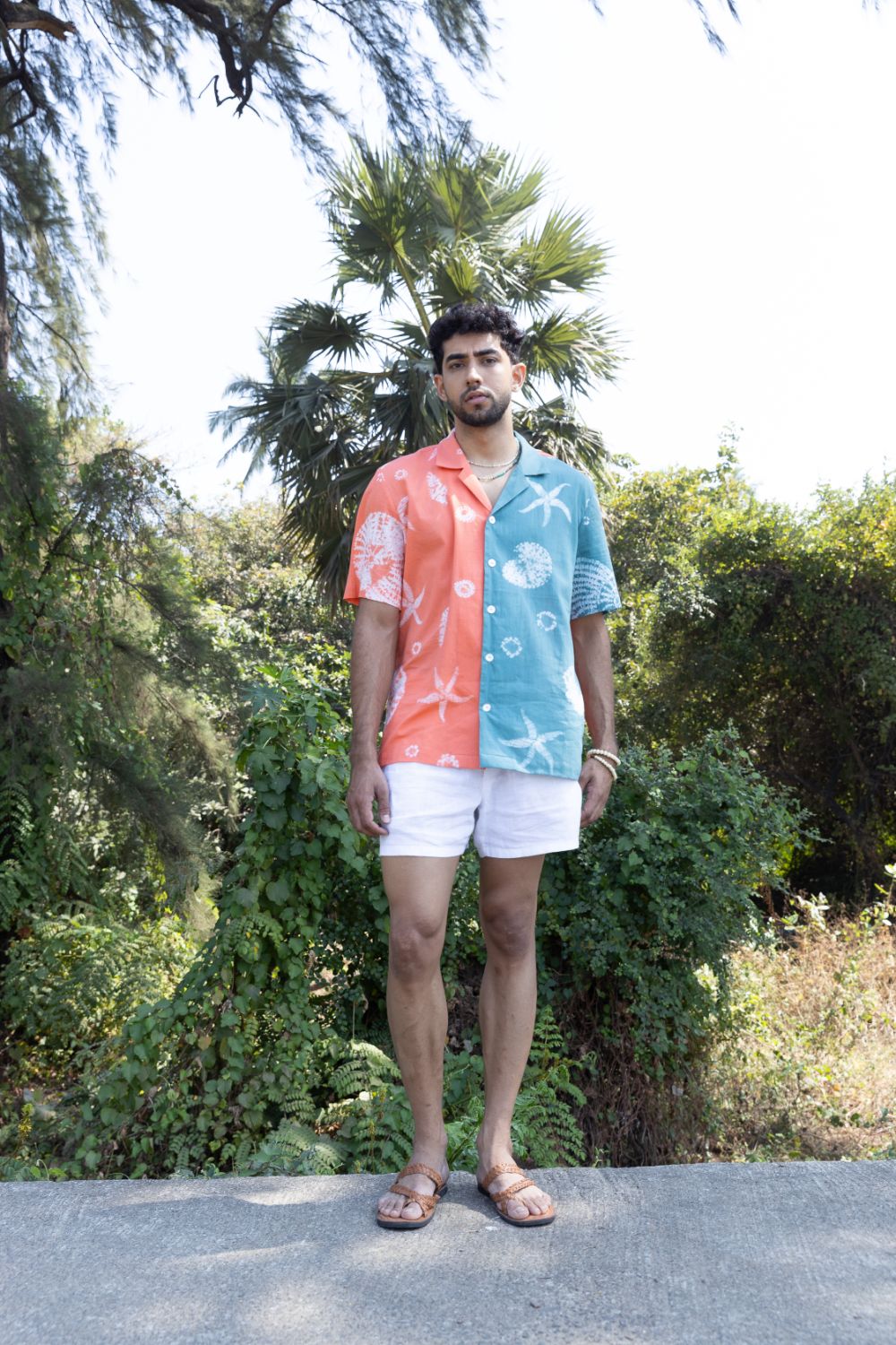 Two-Tone Moana Shirt by anushé pirani with Menswear, T-Shirts & Shirts at Kamakhyaa for sustainable fashion