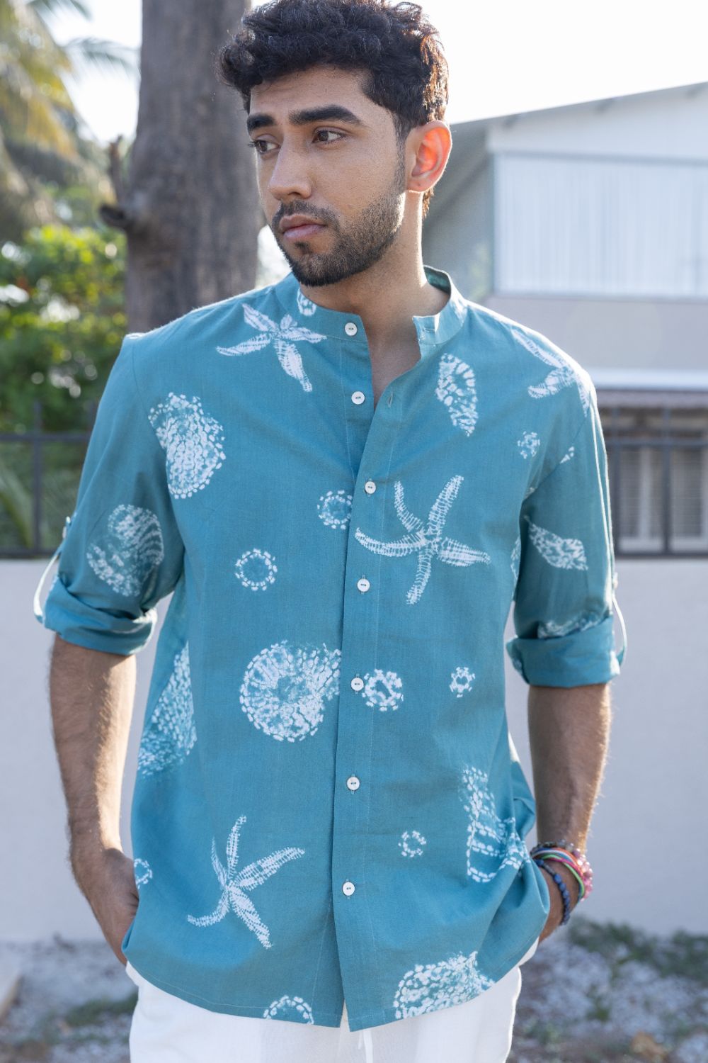 Seabreeze Button-Up by anushé pirani with Menswear, T-Shirts & Shirts at Kamakhyaa for sustainable fashion