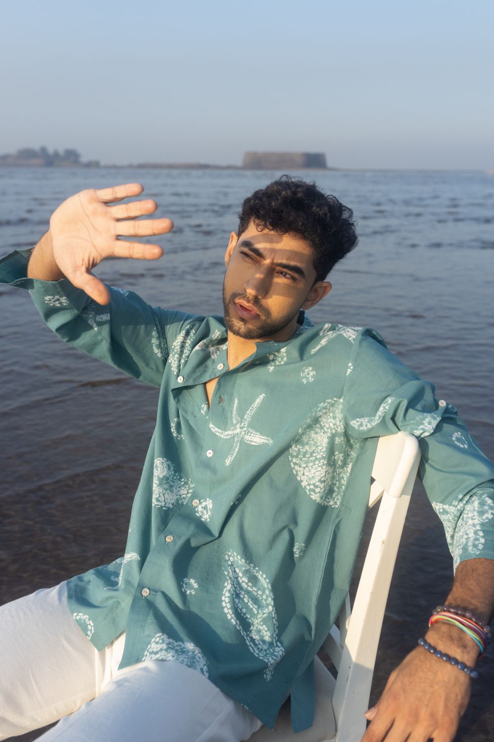 Seabreeze Button-Up by anushé pirani with Menswear, T-Shirts & Shirts at Kamakhyaa for sustainable fashion