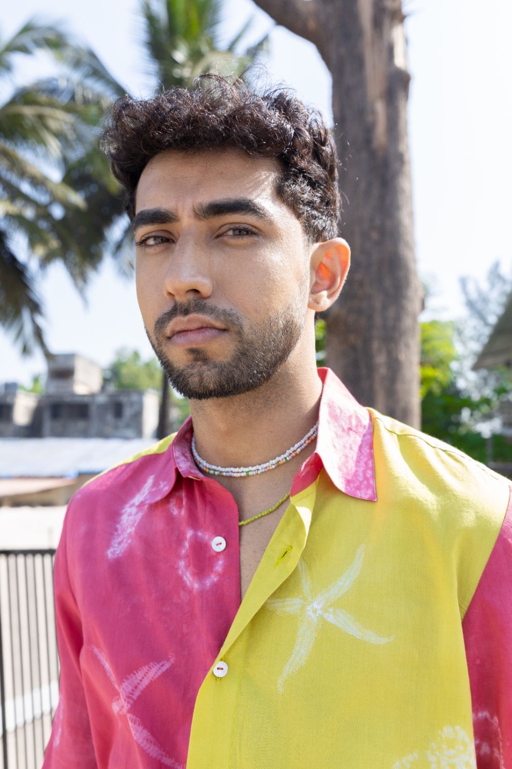 Two-Tone Resort Shirt by anushé pirani with Menswear, Moana, T-Shirts & Shirts at Kamakhyaa for sustainable fashion