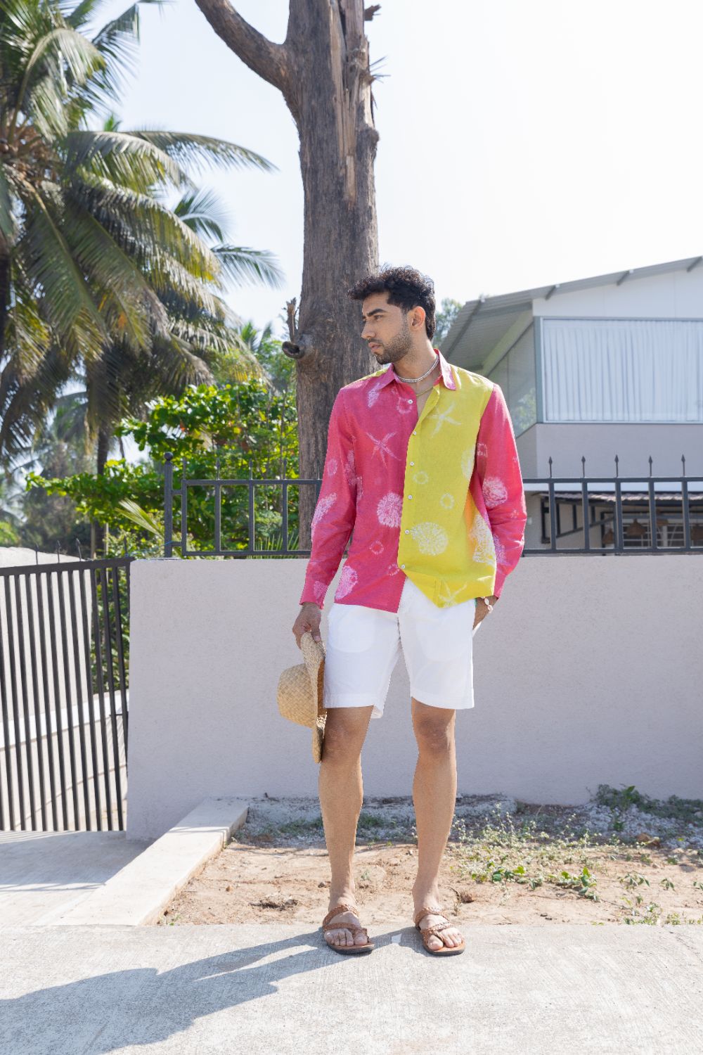 Two-Tone Resort Shirt by anushé pirani with Menswear, Moana, T-Shirts & Shirts at Kamakhyaa for sustainable fashion