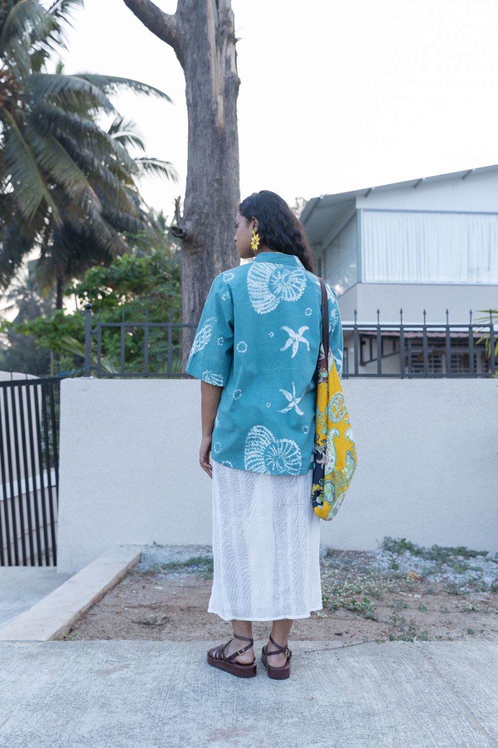 Seashell Camp Collar Shirt by anushé pirani with Moana, Tops & Shirts, Womenswear at Kamakhyaa for sustainable fashion
