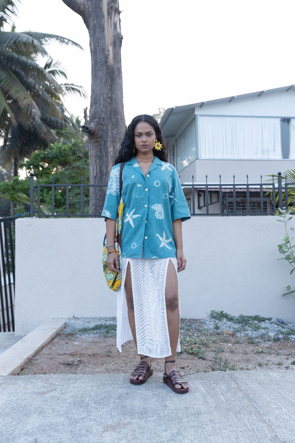 Seashell Camp Collar Shirt by anushé pirani with Moana, Tops & Shirts, Womenswear at Kamakhyaa for sustainable fashion